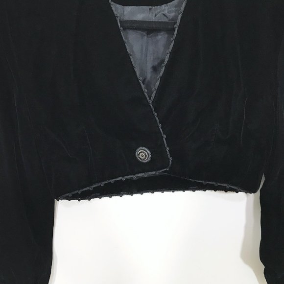 Vintage Albert Nipon Dress Black Red - Picture 12 of 16